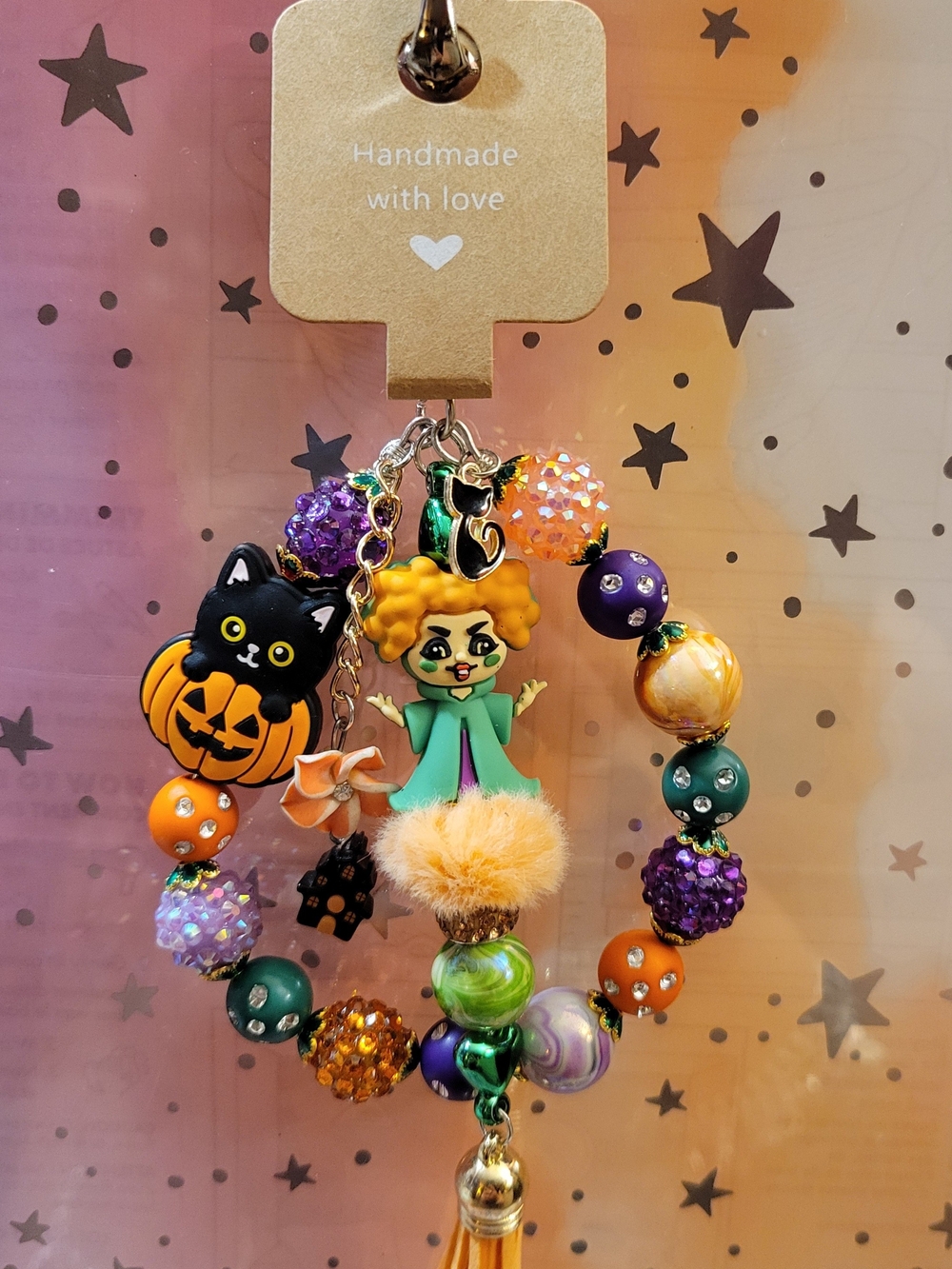 Purse Charm Bag Charm Halloween - Winifred Sanderson Keychain Handmade 🎃